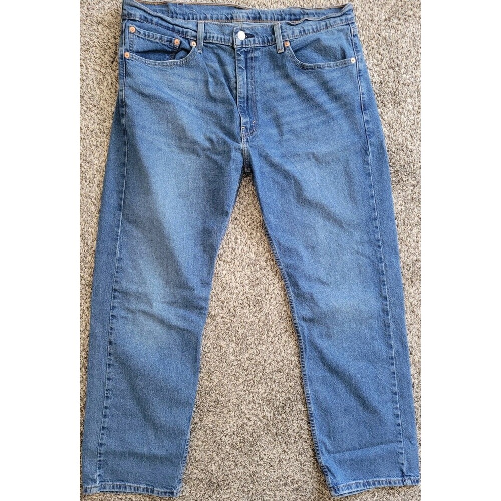Men's Levi's 505 Regular Jeans Blue Denim Size 38x30 Straight Fit 100% Cotton